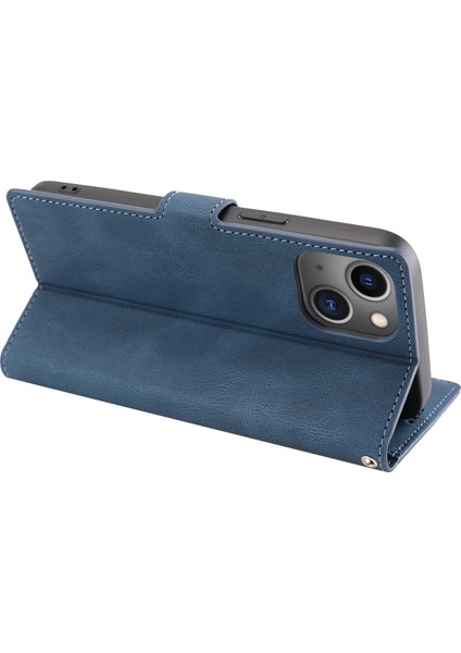 iPhone 15 Plus Slim Fit Cep Telefonu Kılıfı Manyetik Stand Cüzdan Pu Deri Telefon Kapağı Kayışlı (Yurt Dışından) fırsatları