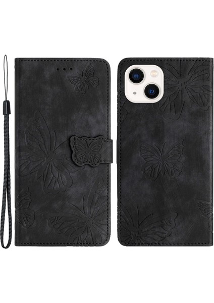 iPhone 15 Plus Telefon Kasası Pu Deri Cüzdan Stand Cilt Touch Kapak Kayış (Yurt Dışından)