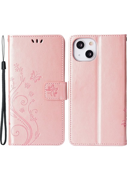 iPhone 15 Plus Pu Deri Cüzdan Kapak Cep Telefonu Kılıf Standı Kayış (Yurt Dışından)