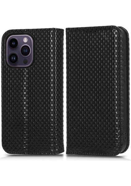 iPhone 15 Plus Deri Stand Kabuğu Plus Baskalı Cüzdan Telefon Kılıfı Manyetik Flip Kapak (Yurt Dışından)