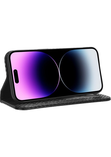 iPhone 15 Plus Deri Stand Kabuğu Plus Baskalı Cüzdan Telefon Kılıfı Manyetik Flip Kapak (Yurt Dışından)