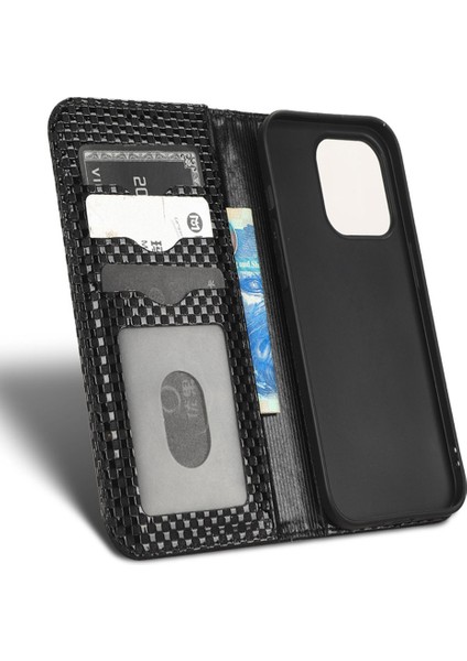iPhone 15 Plus Deri Stand Kabuğu Plus Baskalı Cüzdan Telefon Kılıfı Manyetik Flip Kapak (Yurt Dışından)