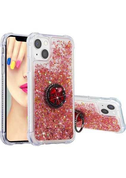 iPhone 15 Plus Tpu Telefon Vaka Halka Tutucu Kickstand Telefon Kapağı (Yurt Dışından)