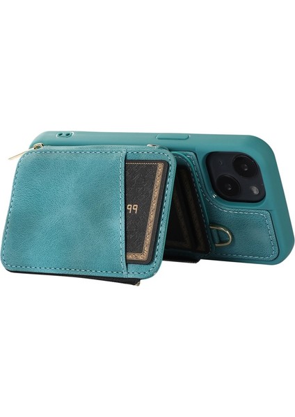 iPhone 15 Plus Kickstand Deri Kaplamalı Tpu Kılıfı, Fermuar Cüzdan Cep Telefonu Kapağı (Yurt Dışından) fırsatları