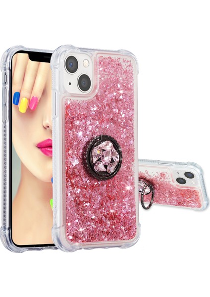 iPhone 15 Plus Tpu Telefon Vaka Halka Tutucu Kickstand Telefon Kapağı (Yurt Dışından)