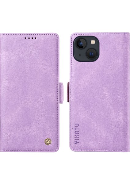 iPhone 15 Cilt Touch Pu Deri Telefon Kılıfı Şok Geçirmez Cüzdan Stand Kapağı (Yurt Dışından)