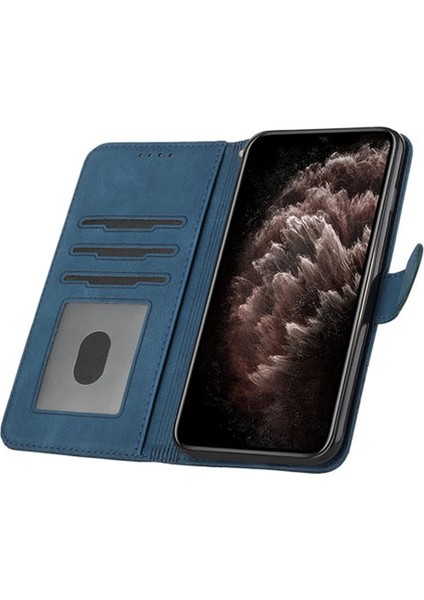 iPhone 15 Baskı Stand Telefon Kılıfı Pu Deri Cüzdan Koruyucu Kapak (Yurt Dışından)