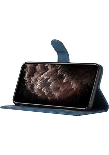 iPhone 15 Baskı Stand Telefon Kılıfı Pu Deri Cüzdan Koruyucu Kapak (Yurt Dışından)