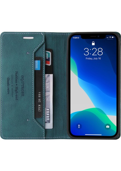 iPhone 15 Pro Telefon Kılıfı Rfıd Engelleme Cilt Touch Hissedme Kapak Pu Deri Stand Cüzdan (Yurt Dışından) modelleri