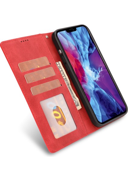 iPhone 15 Pro Max Cep Telefonu Kılıfı Toz Geçirmez Pu Deri Manyetik Stand Cüzdan Telefon Kapağı Kayış (Yurt Dışından) fiyatları