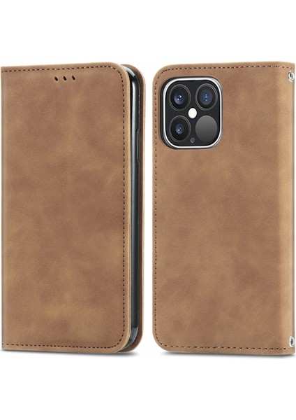 iPhone 15 Pro Max Retro Pu Deri Kart Tutucu Telefon Kılıfı Cilt Touch Flip Stand Kapağı (Yurt Dışından)