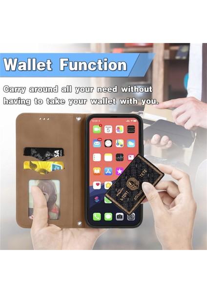 iPhone 15 Pro Max Retro Pu Deri Kart Tutucu Telefon Kılıfı Cilt Touch Flip Stand Kapağı (Yurt Dışından) indirimleri