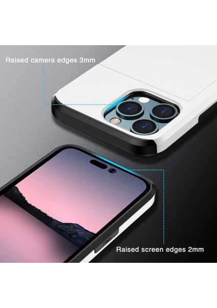 iPhone 15 Pro Tpu + Pc Çift Katmanlı Telefon Koruyucu Kılıf Slayt Kartı Tutucu Telefon Kapağı (Yurt Dışından) fırsatları
