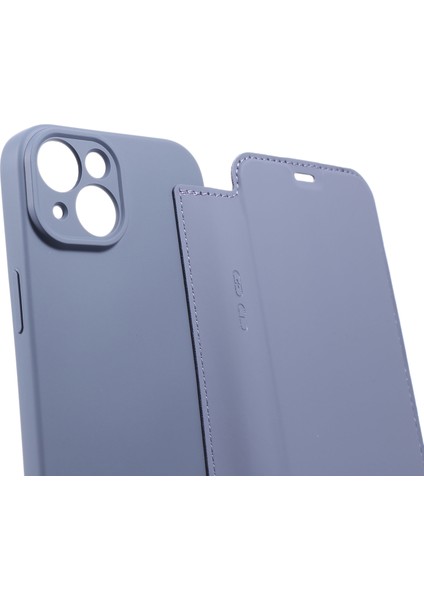 iPhone 15 Kart Tutucu Kickstand Sıvı Silikon Yumru Koruma Koruyucu Kılıf Cilt Touch Telefon Kapağı (Yurt Dışından)