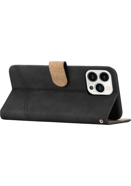 iPhone 15 Pro Retro Pu Deri Cüzdan Stand ile Cilt Touch Telefon Kılıfı (Yurt Dışından)