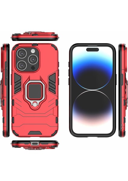 iPhone 15 Pro Max Tpu+Pc Bırak-Kötü Telefon Kılıf Halka Tutucu Kickstand Cover (Yurt Dışından) indirimleri
