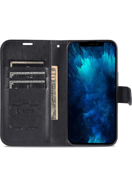 iPhone 15 Pro Pu Deri Telefon Kapağı, Stand Cüzdanı ile Tam Koruma Telefon Kılıfı (Yurt Dışından)