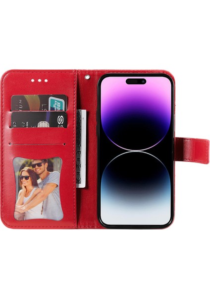 iPhone 15 Pro Max Stand Telefon Kılıf Cüzdan Tpu+Pu Deri Kapak Kabuğu (Yurt Dışından) fiyatları