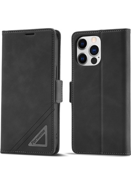 iPhone 15 Pro Max Shockroof Cüzdan Telefon Stand Kasa Telefon Kapağı Flip Deri Kabuğu (Yurt Dışından)