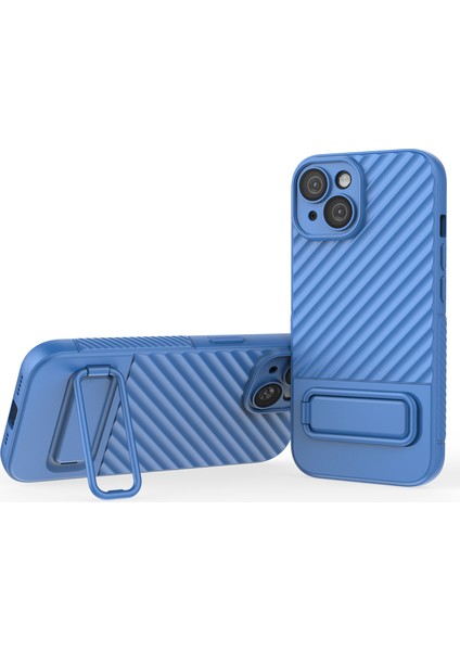 iPhone 15 Cep Telefonu Kabuğu, Cilt Touch Kickstand Cep Telefon Kapağı Yumuşak Tpu Kılıfı (Yurt Dışından)