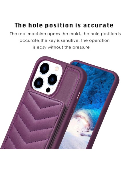 iPhone 15 Pro Max Cep Telefonu Kapağı, Kickstand Card Tutucu Telefon Kabuğu Tpu+Pu Deri Kılıf (Yurt Dışından)