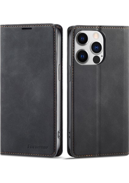 iPhone 15 Pro Max Cilt Touch Pu Deri Manyetik Telefon Vaka Telefon Kapak Cüzdan (Yurt Dışından)