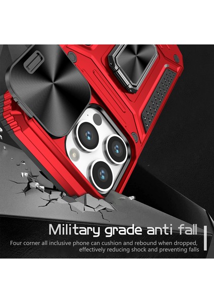 iPhone 15 Pro Lens Koruma Telefon Kılıf Anti-Çizgi Pc+Tpu Kickstand Cover (Yurt Dışından) modelleri