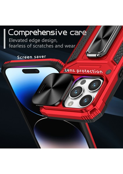 iPhone 15 Pro Lens Koruma Telefon Kılıf Anti-Çizgi Pc+Tpu Kickstand Cover (Yurt Dışından) fırsatları