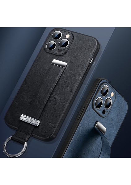 iPhone 15 Pro Max Case Crazy Horse Texture Pu+Pc+Tpu Telefon Kabuğu Strap Kickstand (Yurt Dışından) fırsatları