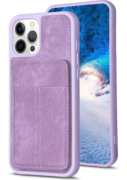 iPhone 15 Plus Kart Sahibi Tasarım Telefon Kılıfı Stand Anti-Çizgi Pu Deri+Tpu Mobil Kapak (Yurt Dışından)