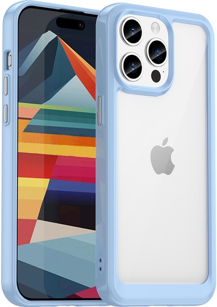 iPhone 15 Pro Tpu+Akrilik Şok Geçirmez Cep Telefonu Arka Kapağı Net Koruyucu Kasa (Yurt Dışından)