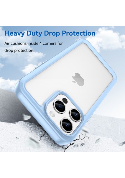 iPhone 15 Pro Tpu+Akrilik Şok Geçirmez Cep Telefonu Arka Kapağı Net Koruyucu Kasa (Yurt Dışından)