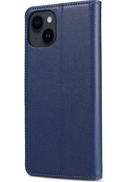 iPhone 15 Plus Cüzdan Pu Deri Stand Kapağı Manyetik Kapatma Telefon Kılıfı (Yurt Dışından)