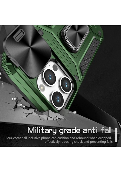 iPhone 15 Pro Lens Koruma Telefon Kılıf Anti-Çizgi Pc+Tpu Kickstand Cover (Yurt Dışından) modelleri