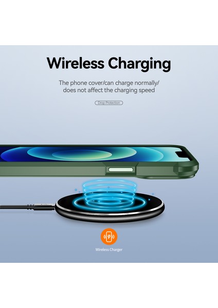 iPhone 15 Plus Çizim Önleyici Pc+Tpu Telefon Kapağı Alaşım Lens Çerçeveli Şok Geçirmez Telefon Kasası (Yurt Dışından)
