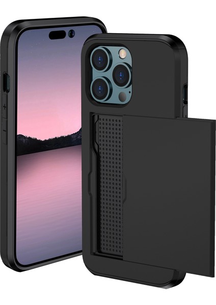 iPhone 15 Pro Max Slayt Kartı Tutucu ile Telefon Kılıfı, Çizgi Anti Tpu + Pc Telefon Kapağı (Yurt Dışından) fiyatları