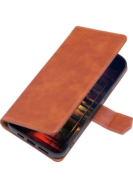 iPhone 15 Plus Rfıd Engelleme Cüzdanı Telefon Kılıfı Şok Geçirmez Pu Deri Flip Kapak Stand (Yurt Dışından)