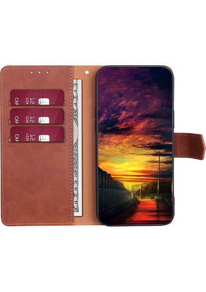 iPhone 15 Plus Rfıd Engelleme Cüzdanı Telefon Kılıfı Şok Geçirmez Pu Deri Flip Kapak Stand (Yurt Dışından)