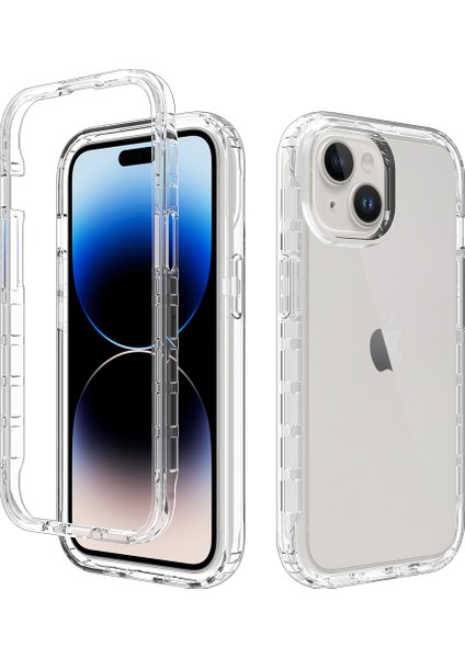 iPhone 15 Koruyucu Kasa Temizleme Önleyici Tpu+Pc Telefon Kapağı (Yurt Dışından)