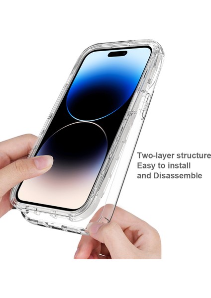 iPhone 15 Koruyucu Kasa Temizleme Önleyici Tpu+Pc Telefon Kapağı (Yurt Dışından)