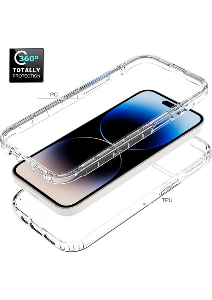 iPhone 15 Koruyucu Kasa Temizleme Önleyici Tpu+Pc Telefon Kapağı (Yurt Dışından)
