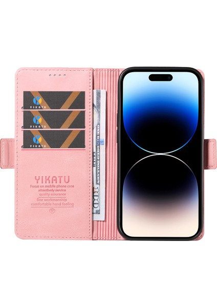 iPhone 15 Pro Max Pu Deri Telefon Kılıfı, Cilt Touch Şok Geçirmez Cüzdan Stand Kapağı (Yurt Dışından) fiyatları