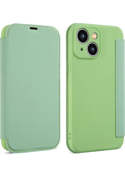 iPhone 15 Kart Tutucu Kickstand Sıvı Silikon Yumru Koruma Koruyucu Kılıf Cilt Touch Telefon Kapağı (Yurt Dışından)