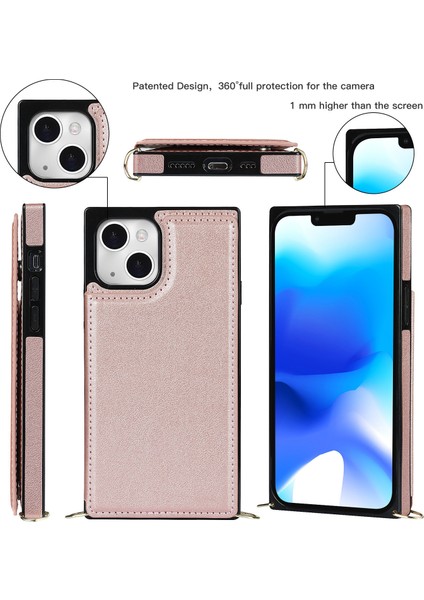 iPhone 15 Plus Manyetik Buttons Kickstand Telefon Kasası Rfıd Engelleme Kart Tutucu Kapak Kayış (Yurt Dışından) fırsatları