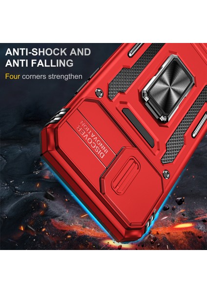 iPhone 15 Pro Max Metal Kickstand Kapak Slayt Kamera Kapağı Pc+Tpu Telefon Kasası (Yurt Dışından) fiyatları