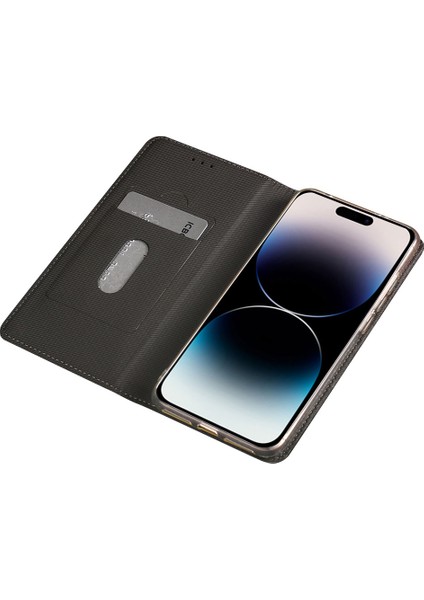 iPhone 15 Plus Telefon Kasası Retro Doku Pu Deri+Tpu Stand Manyetik Telefon Kapağı Kart Yuvası (Yurt Dışından)