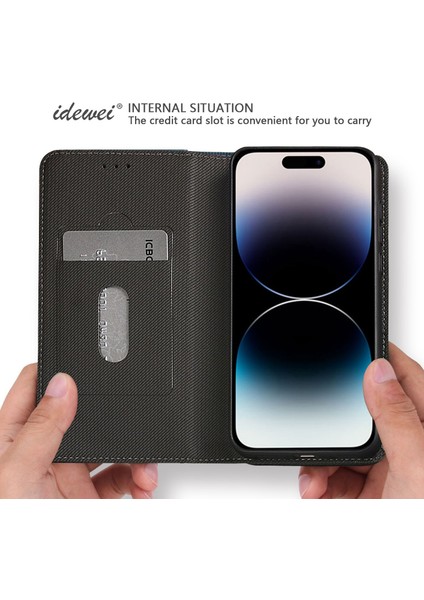 iPhone 15 Plus Telefon Kasası Retro Doku Pu Deri+Tpu Stand Manyetik Telefon Kapağı Kart Yuvası (Yurt Dışından)