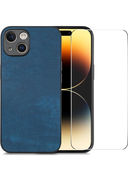 iPhone 15 Plus Telefon Kasası Retro Doku Deri + Pc Kapağı (Yurt Dışından)