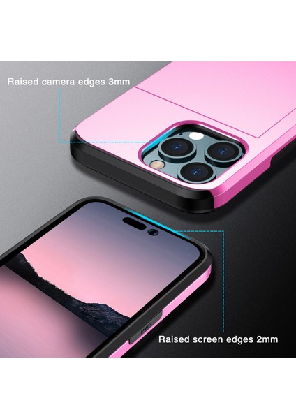 iPhone 15 Pro Max Slayt Kartı Tutucu ile Telefon Kılıfı, Çizgi Anti Tpu + Pc Telefon Kapağı (Yurt Dışından) fırsatları