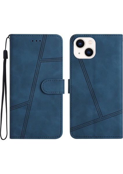 iPhone 15 Plus Cilt Touch Telefon Kılıfı Retro Pu Deri Cüzdan Kapağı Standlı (Yurt Dışından)